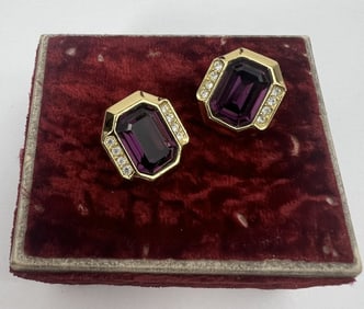 Christian Dior Vintage Costume Jewelry Earrings