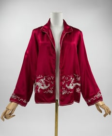Antique C 1920s Chinese Art Deco Lounge Jacket