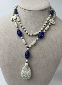 Max Neiger Art Deco Era Czech Art Glass Necklace