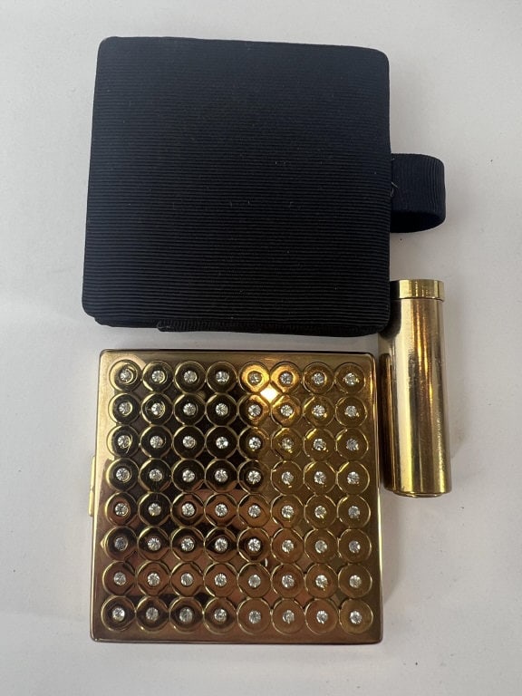 Paul Flato Retro Era Lip Stick Compact Set in Case (1 of 9)