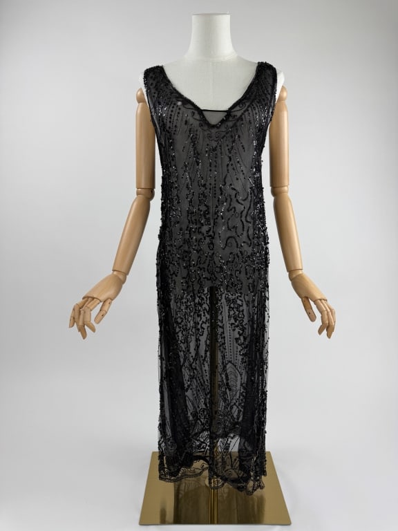 Antique 1920s Sequin Flapper Shift Party Dress (1 of 16)