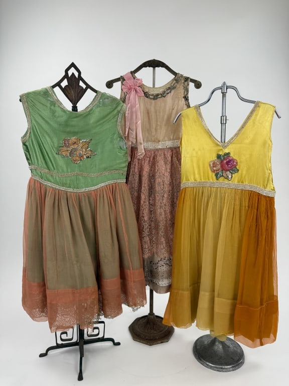 Collection of 3 1930s Lamé Girl's Costume Dresses (1 of 14)