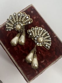 Miriam Haskell Vintage Costume Jewelry Earrings