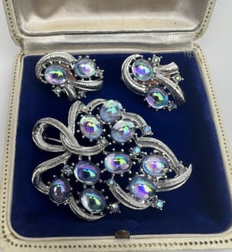 Coro Costume Jewelry Demi Parure Rhinestone Set
