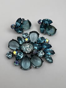 Coro Costume Jewelry Demi Parure Rhinestone Set