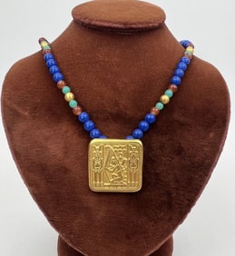 Vintage KJL Kenneth Jay Lane Egyptian Necklace
