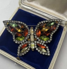 Vintage KJL Kenneth Jay Lane Butterfly Brooch
