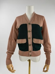 Vintage 1950s Campus Button Front Western Cardigan