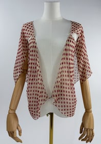 Vintage 1930s Polka Dot Silk Chiffon Blouse