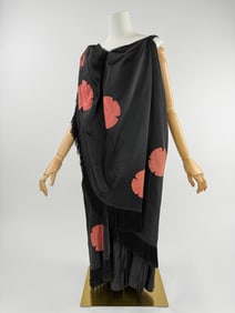 Antique 1920s Black Fringe Halloween Costume Dress