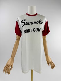 Vintage 1940s Seminole Rod & Gun Ringer T-Shirt