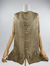 Antique 18th C Silk Embroidered Court Waistcoat
