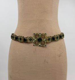 Antique Austro Hungarian Style Jeweled Belt