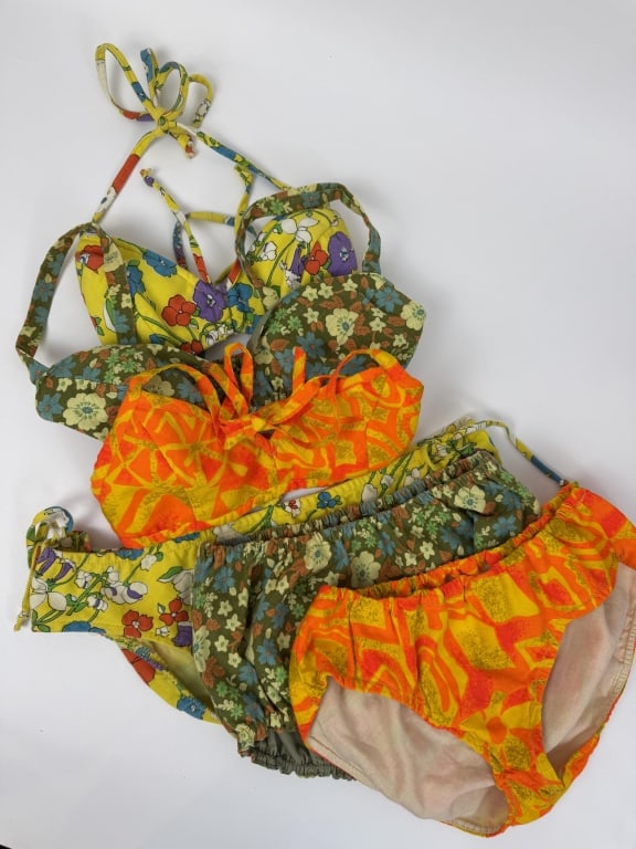 Collection of Vintage Floral 2 Pc Bikinis Swimwear (1 of 15)