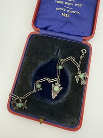 Vintage Native American Sterling Charm Bracelet