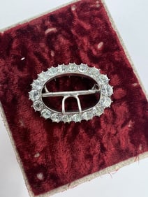 Antique Georgian Sterling Silver & Paste Buckle