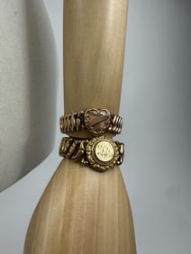 Vintage Retro Era Gold Fill Sweet Heart Bracelets