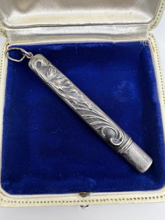 Antique Sterling Chatelaine Sewing Needle Case (1 of 5)