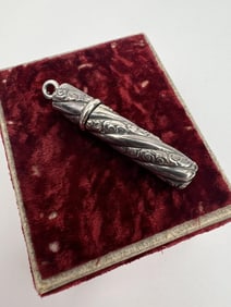 Antique Sterling Chatelaine Sewing Needle Case