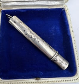 Antique Sterling Chatelaine Sewing Needle Case