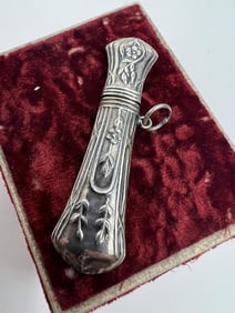 Antique Sterling Chatelaine Sewing Needle Case