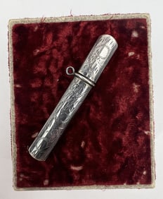 Antique Sterling Chatelaine Sewing Needle Case