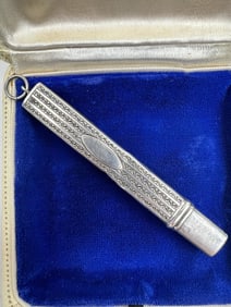 Antique Sterling Chatelaine Sewing Needle Case