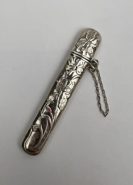 Antique Sterling Chatelaine Sewing Needle Case (1 of 6)
