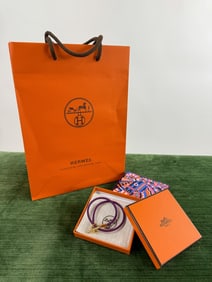 Vintage French Hermes Woven Leather Bracelet