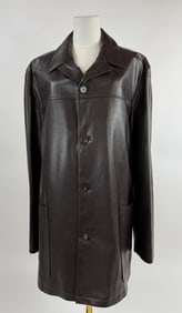 Vintage 1980s Hermes Brown Leather Jacket