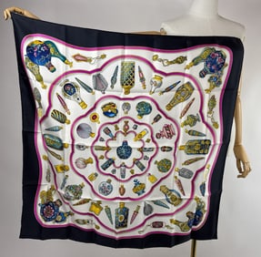 Vintage French Hermes Paris Silk Perfume Scarf