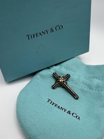 Tiffany & Co 18kt Gold & Sterling Cross Pendant
