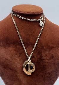 Vintage Christian Dior CD Logo Necklace