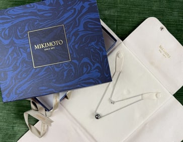 Estate Mikimoto 18kt Gold Tahitian Pearl Necklace