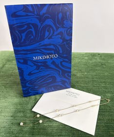 Estate Mikimoto 18kt Gold & Pearl Necklace Strand