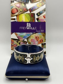 Vintage Frye Wille Enamel Bangle Bracelet