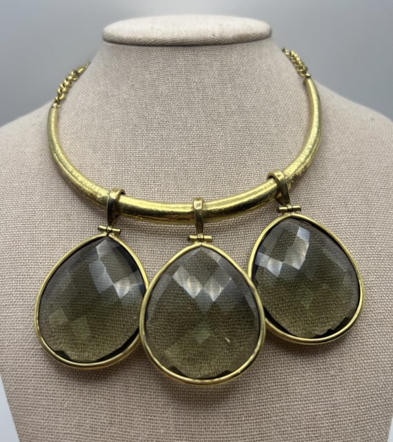 Impressive 300 Carat Smoky Quartz & Gold Necklace (1 of 11)