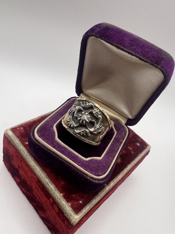 Antique Georgian Era Gold Silver & Diamond Ring (1 of 9)