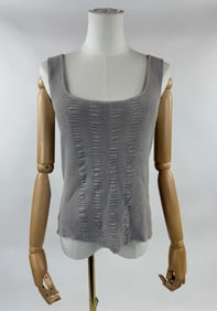 Vintage 1990s Armani Collezioni Grey Knit Shirt