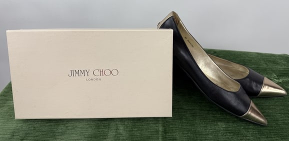 Vintage Jimmy Choo Leather Ballet Flat Shoes