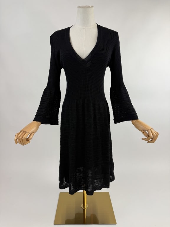 Vintage Missoni Black Wool Knit Dress (1 of 8)