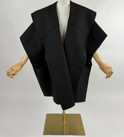 Michael Kors Grey Wool Oversize Jacket Wrap Coat