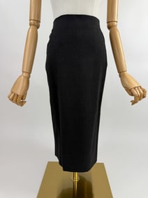 Vintage 1990s Gucci Grey Wool Pencil Skirt