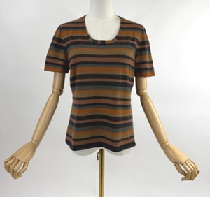 Vintage Akris Cashmere Silk Blend Knit Tee Shirt