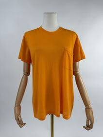 Proenza Schouler Orange Merino Wool Knit Tee Shirt