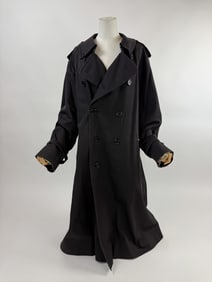 Vintage Burberry's London Black Lined Trench Coat