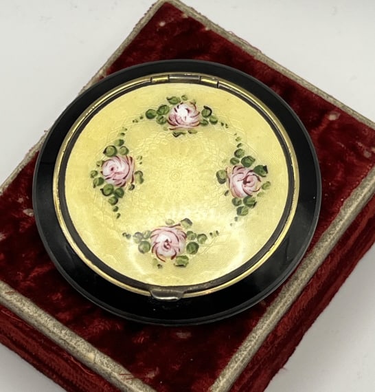 Antique Silver & Guilloche Enamel Compact 1 (1 of 8)