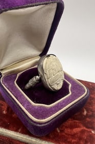 Estate Egyptian Antique Scarab Bead Mount Ring