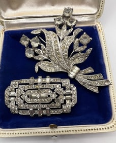 Vintage TKF Trifari Krussman Fishel Paste Brooch