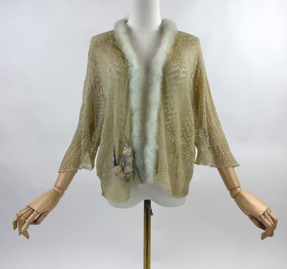 Antique 1920s Liberty London Knit Floral Jacket (1 of 17)